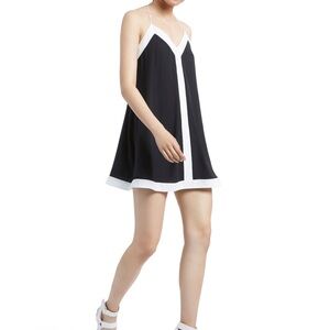 Alice + Olivia Black and White Mini Dress